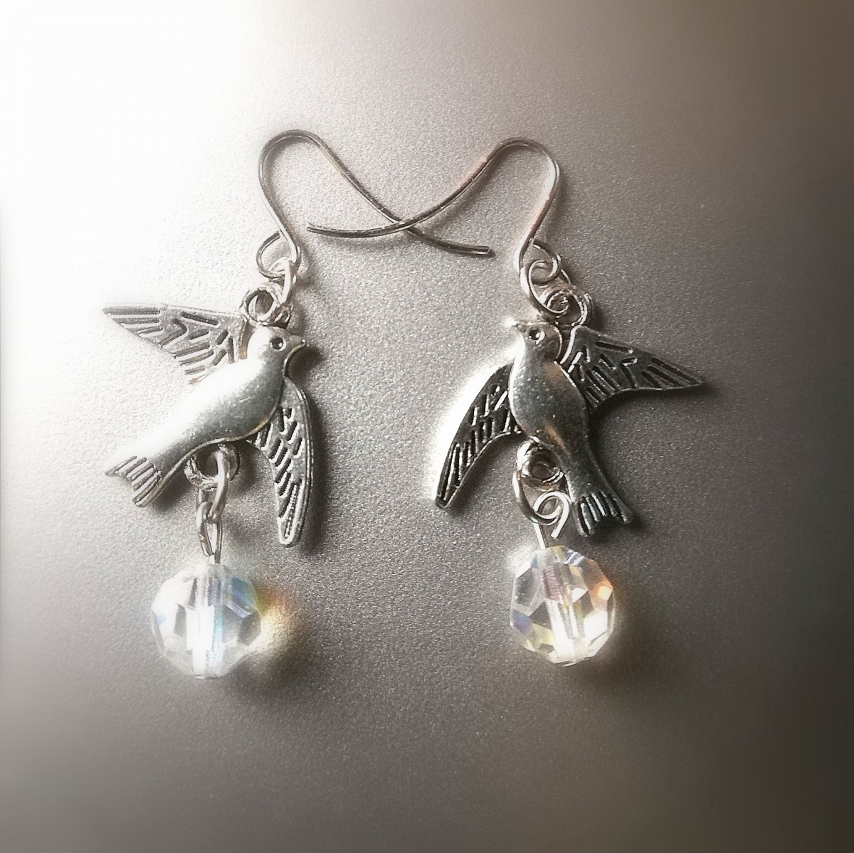 Náušnice visací-holubičky