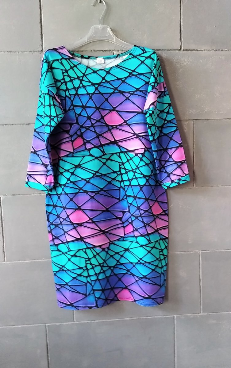 Šaty mozaika, velikost L %SLEVA%