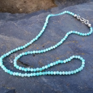 Broušený amazonit kámen intuice, něžný náhrdelník