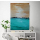 Obraz, abstrakce, azurová krajinka 3