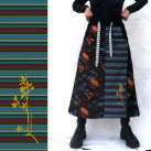 sukně SOFT, temná zahrada, dlouhá, S-XL