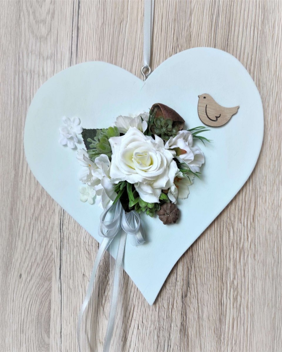 Srdíčko mentolové s bílými květy