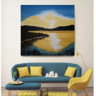 Obraz, abstrakce, Západ slunce