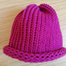 Pletená čepička - purpurová 