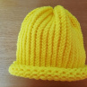 Pletená čepice - neonově žlutá 