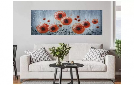 Moderní obraz, oranžové květiny 