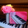 Růžové piano – taštička