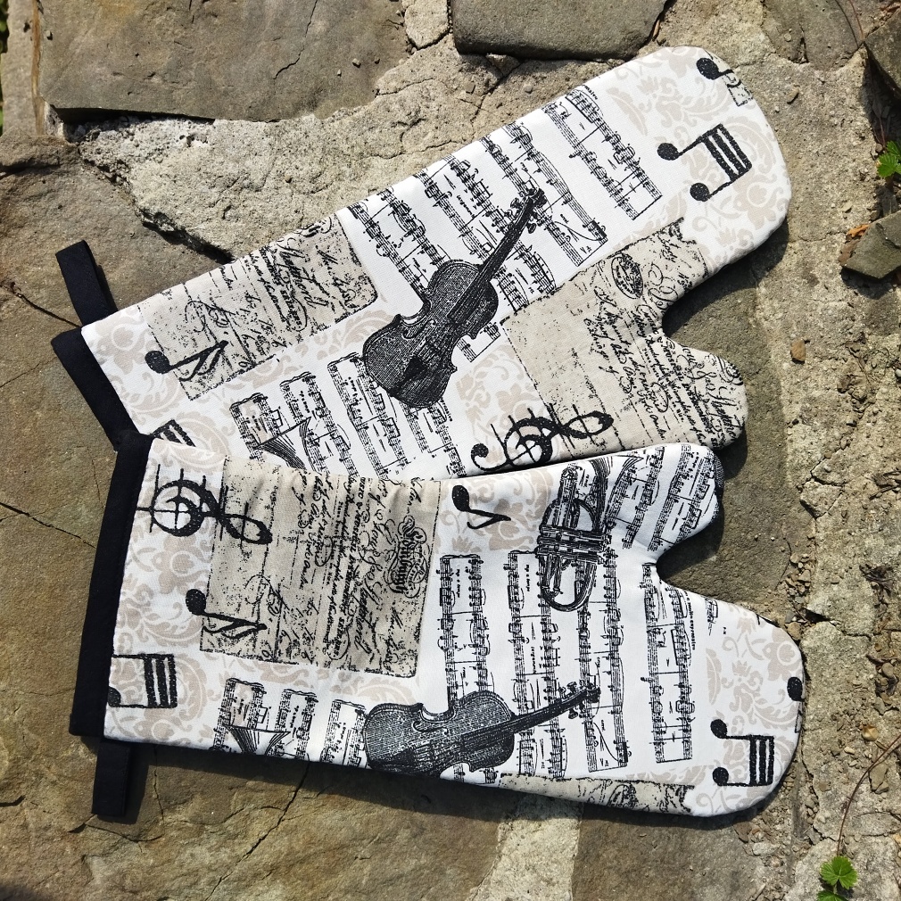 Kuchyňské chňapky prodloužené, hudební 2