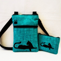malá crossbody s kapsou-kočka