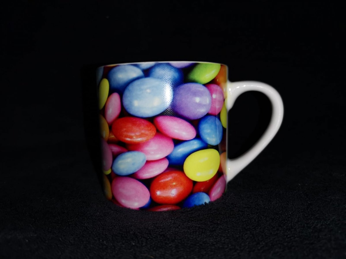 Keramický dětský hrneček, lentilky velké