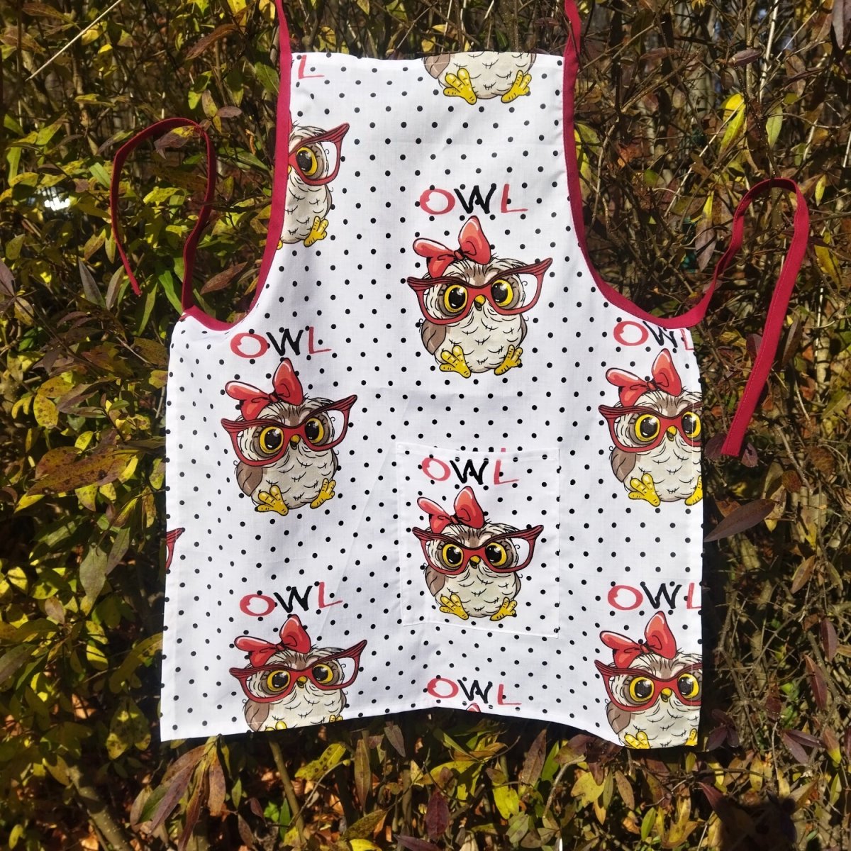 Kuchyňská zástěra - sovy 2.