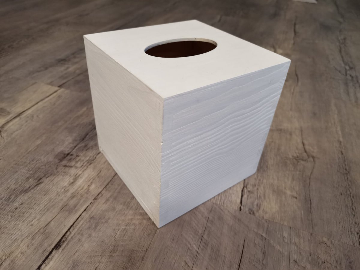 Krabička, box, poklop na kapesníky, čtverec 