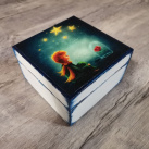 Dřevěná krabička, šperkovnice, malý princ