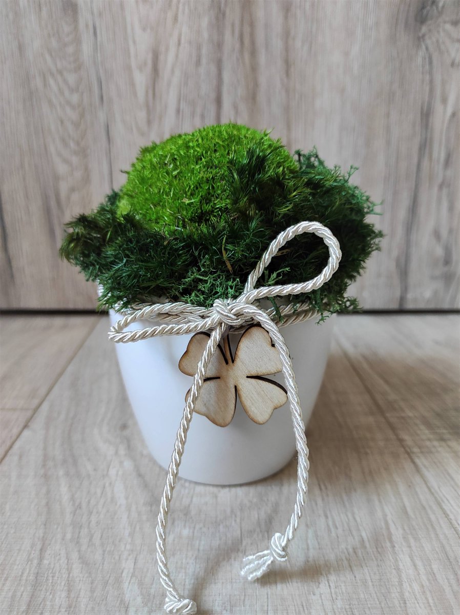 Mechová dekorace v keramice