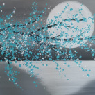 Energický obraz, tyrkysový strom