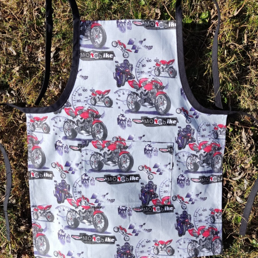 Dětská zástěra Motorky