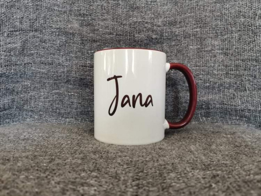 Keramický hrnek se jménem, Jana