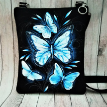 crossbody-MODŘÍ MOTÝLCI