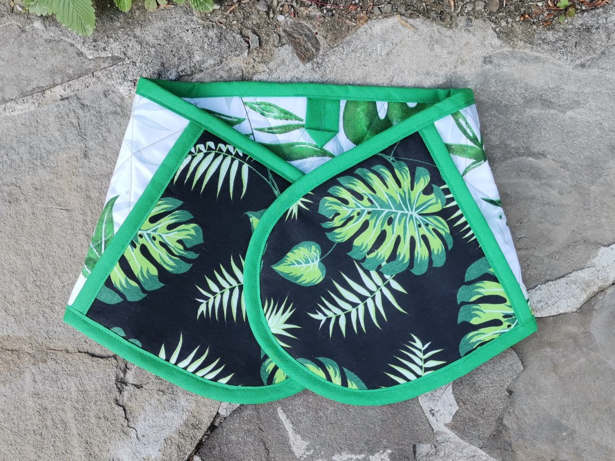 Kuchyňská dvojchňapka - monstera