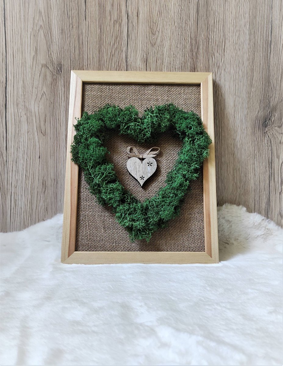 Mechový obrázek  - Srdce 