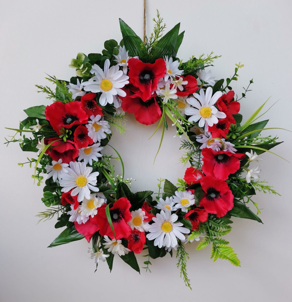 Celoroční věnec na dveře, letní louka