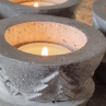 Sada betonových svícnů "Stromeček-advent"