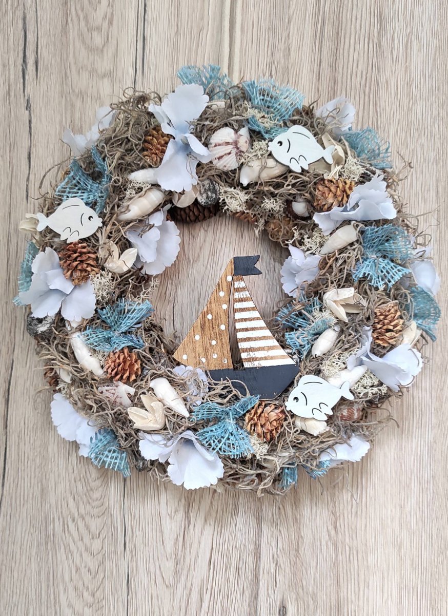 Mořský věnec s loďkou