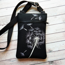 mini crossbody s kapsičkou-stříbrná pampeliška