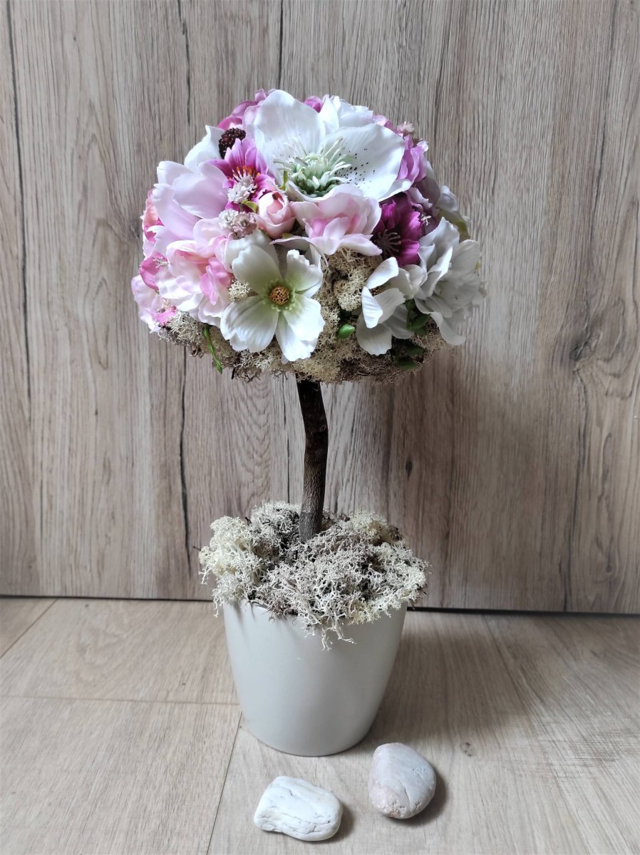 Květinový stromek do bílorůžové