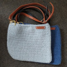 crossbody kabelka - modrá a světle šedá