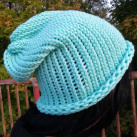 Pletená čepice 2v1 (mentolová)