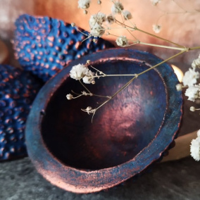 Betonové minimističky "Kobalt.modř+ohnivá zlatá"