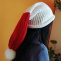 Pletená mega dlouhá čepice - mikulášská vánoční 