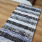 Tkaný koberec behúň 60x290 cm, bez strapcov modrý mix pásiky 