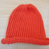 Pletená čepice 2v1 ( oranžová - cihlová) 