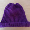 Pletená čepice 2v1 ( tmavě fialová - lilková) 