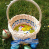 Košíček na 10 vajíček - slepička maluje vajíčka 