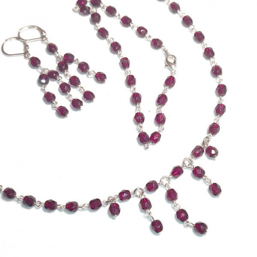 Souprava šperků - Almandine Red