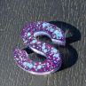 Letter "S" Purple Glitter