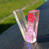 Letter "V" Transparent Paw Pink