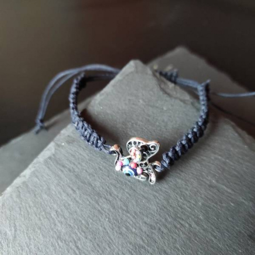 Náramek, macramé, amulet psík