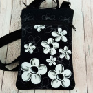 malá crossbody s kapsou-ČERNOBÍLÉ KYTIČKY