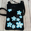 malá crossbody s kapsou- KYTIČKY MODRÉ