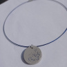 Concrete Blue Glitter Circle