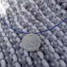 Concrete Blue Glitter Circle