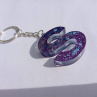 Letter "S" Purple Glitter