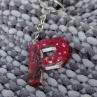 Letter "P" Red Glitter Feather