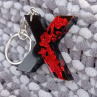 Letter "X" Black Foil Red