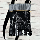 malá crossbody s kapsou- DOMEČKY