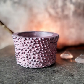 Beton-svícen-hvězdička ̈Pink+antraciẗ